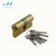 computer hole ciylinder with keys Europ profile cylinder mortise door lock full brass cylinder high quality hot sales in market