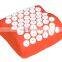 Eco friendly 100% cotton cover plastic spike back pain relief acupressure mat and pillow set