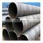 en10219 s355 s355J2H s355JR sprial welded steel pipe for construction materials with black oil painting