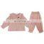 6628/Cute Cherry Embroidery Hot Sell Kids Children Pajamas Sets Long Sleeve Casual Girls Sleepwear