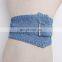 TWOTWINSTYLE Belts For Women Solid Denim Wide High Waist Vintage Dresses Accessories