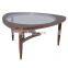 Customized Coffee Table  Insert Tempered Glass Top Hand Crafted wooden Frame for factory price
