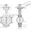 Bundor Ductile Iron Cast Iron Stainless Steel Carbon Steel Handle Manual Operated Lug Type Butterfly Valve