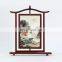 Chinese Ancient Lamp Pattern Square Screen Silk Embroidered Painting Furnishing Ornaments Craft Gifts With Rosewood Frame For Decoration(16*25CM)