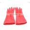 Red rubber gloves house clean hand gloves work with long sleeves