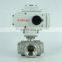 High quality stainless steel 3 way agriculture machinery electric ball valve with handle