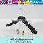 YY0444 Black Rubber Paint Clothes Hanger With Clips Plastic Hanger for Coat