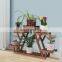 Wood Plant Stand Indoor Outdoor 3 Tier Vertical Carbonized Multiple Planter Holder Flower Ladder Stair Shelf Garden Balcony
