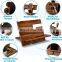 Wood Phone Docking Station Key Hooks Holder Wallet Stand Watch Organizer Men Gift Husband Anniversary Birthday Nightstand Purse