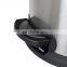 Top quality household stainless steel fingerprint proof trash can with soft closed dustbin 40L 360 degree rotation lid pedal bin