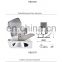 HUAYI Led Spotlights Ip20 3-inch Polarizing Reflector Chrome Electroplating Gun Color Spotlights