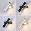 Modern Interior Adjustable Black Aluminum Wall Light For Bedroom Foyer Corridor Balcony LED Wall Lamps