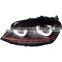Modified to high quality led double U headlamp headlight plug and play for VW Volkswagen golf 7 head lamp head light 2014-2017