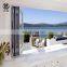 Popular aluminum manual vertical glass folding lift open window and folding windows