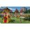 Indoor or outdoor Amusement park Equipment Stainless Steel Slide Combines PE Wooden Outdoor Playground