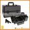 3-Tier Accordion Trays Makeup Case with Shoulder Strap,Aluminum cosmetic travel carry case,hard beauty makeup vanity case
