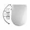 NON ELECTRIC BIDET TOILET SEAT U SHAPE WHITE COLD WATER