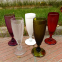 Transparent White Red Green Purple Colored Champagne Flute Glass For Wedding