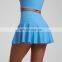 Wholesale Blank Breathable Two-In-One With Side Pocket Shorts Sports Tennis Golf Mini Skirt Women Workout Casual Gym Activewear