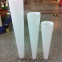 Tall Trumpet Shaped Centerpieces White Black Colored Glass Vase For Wedding Event