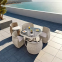 Outdoor Garden Set Rattan Luxury Dining Table Set