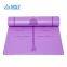 Eco-Friendly Anti Slip Alignment Natural Rubber Custom PU Leather Yoga Mat