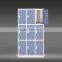 9 door double color gym locker design steel storage portable locker