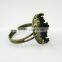New pattern bronze finger ring with plate