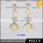 lastest popular silver jewelery wholesale fashion zircon stud earring