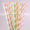 Assorted color drinking paper straw for baby showers