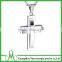 Fashion Jewelry High Polished Silver Stainless Steel Necklace Cross Mens Womens Pendant