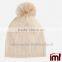 Cashmere Fur Pom Poms Beanie Fashion Winter Hat for Young Girls