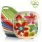 flower decal egg tray of bamboo fibre for sevring, kitchen cutlery bamboo tray for party