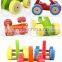 ASTM Certified Top Quality 2 Wheels Solid Wood Mini Car Toys for Child