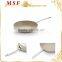MSF-6090 Forged aluminum fry pan beige marble non stick coating interior marble heat resistant painting exterior