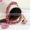 Hot Sell Big Lips Retro Fashion Pink Women Velvet Gold Chain Bracelet
