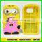 Minion silicone mobile 3d phone case for samsung galaxy j7 j7008 cell phone cover case back cover