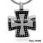 Shining Gold or Silver Plated Hollow Black Prayer Cross Cremation Ashes Pendant Funeral Casket And Urns Religious Jewelry