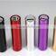Small circular column metal portable power bank 2600mah with lamp