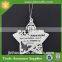 White Polyresin Star Hanging Ornament for Christmas Tree Decoration
