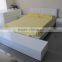 white leather bed modern design