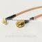 Interface cable: MCX male right angle RG316 jumper cable with SMA female