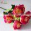 6 heads double color artificial rose flower