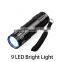 Dry Battery Source Torch 9 LED Bright Light Multicolor 9 LED Torch