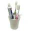 White hotel bathroom accessories set toothbrush holder
