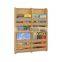 9-Pocket Bamboo display rack Magazine Wall Rack multifunction bookcase bookshlef