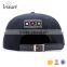 headwear popular flat leather brim mens cap acrylic flat cap