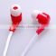 Earphone wholesale flat cable earbuds silicone earphone rubber cover earphones
