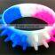 Colorful custom spike silicone wristbands,personalized promotional gifts cheap custom silicone bracelet