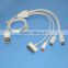 Popular 4 in 1 usb data cable and charging for all kinds smartphones